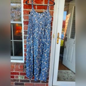 Blue floral maxi dress